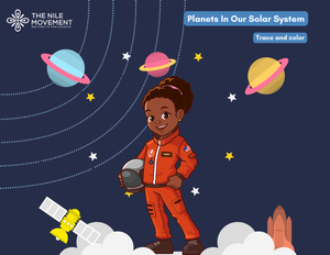 Digital Download Planets in our Solar System Trace and Color Activity Book