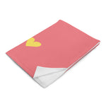 Load image into Gallery viewer, Girls&#39; Yellow Hearts Throw Blanket
