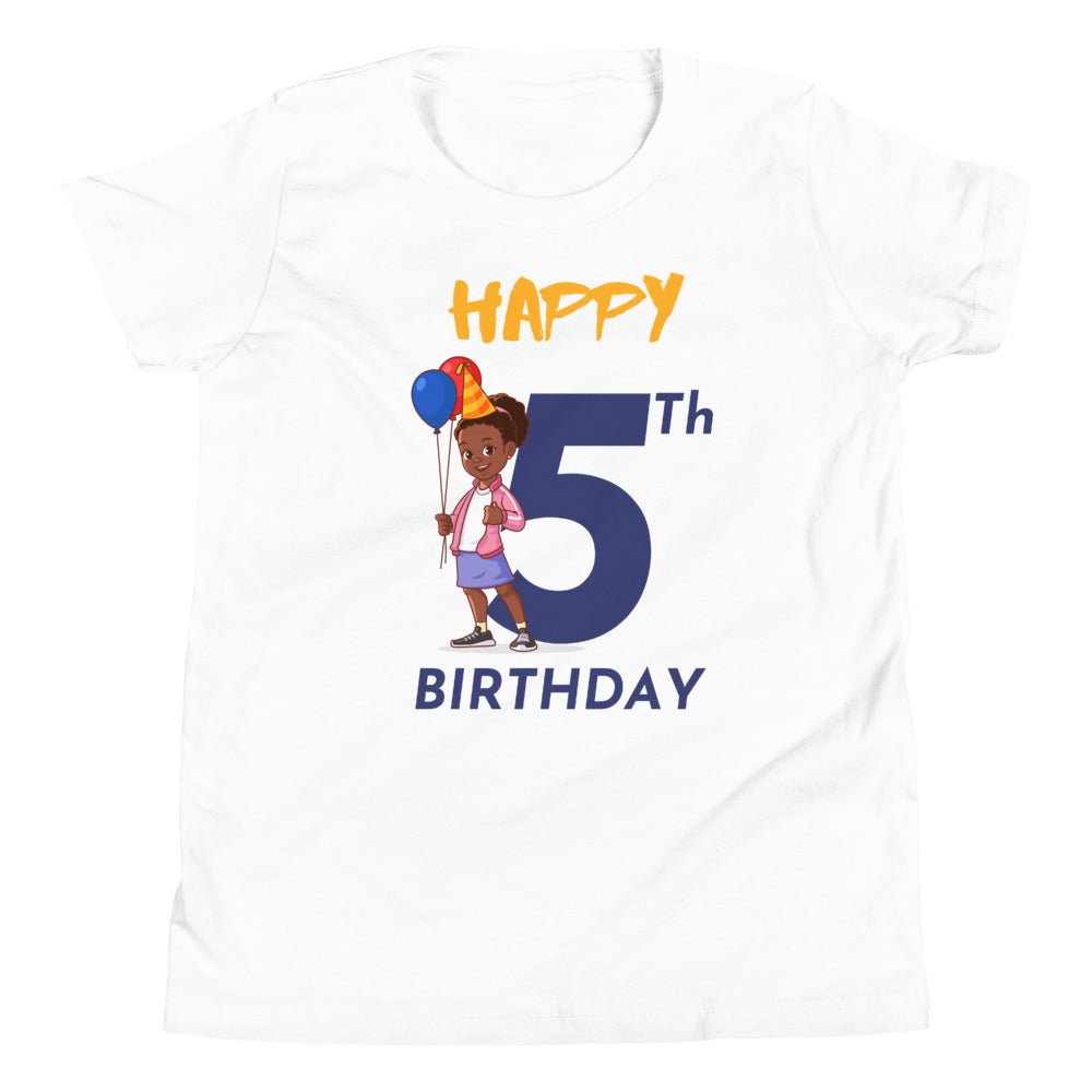 Girls' Youth 5th Birthday T-Shirt