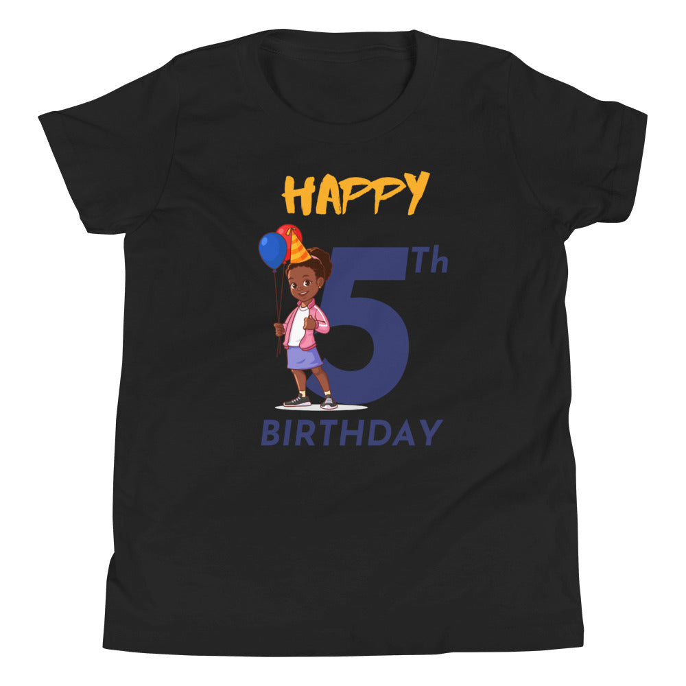 Girls' Youth 5th Birthday T-Shirt