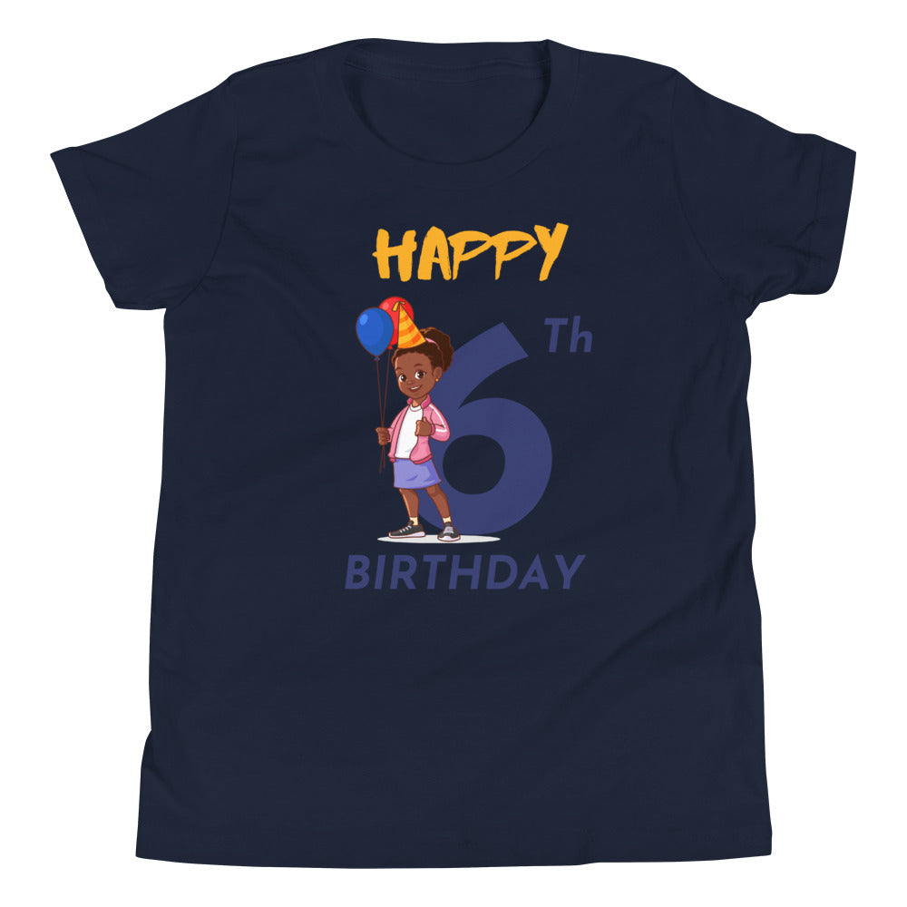 Girls' Youth 6th Birthday T-Shirt