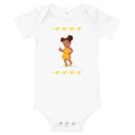 Load image into Gallery viewer, Girls&#39; Yellow Hearts Short-Sleeve Bodysuit
