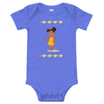 Load image into Gallery viewer, Girls&#39; Yellow Hearts Short-Sleeve Bodysuit
