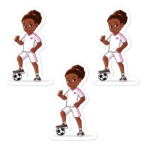 Girls' Soccer Stickers (3pcs)