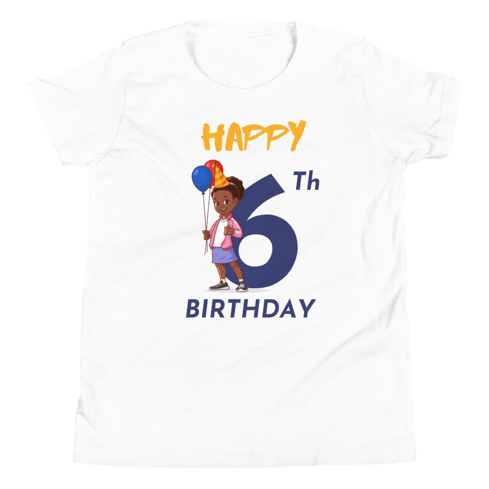 Girls' Youth 6th Birthday T-Shirt