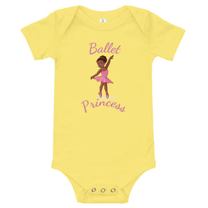 Girls' Ballet Princess Short-Sleeve Bodysuit