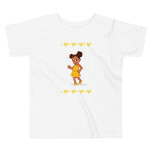 Girls' Toddler Yellow Hearts T-Shirt