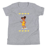 Load image into Gallery viewer, Girls&#39; Youth Yellow Hearts Short Sleeve T-Shirt
