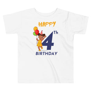 Girls' Toddler 4th Birthday T-Shirt