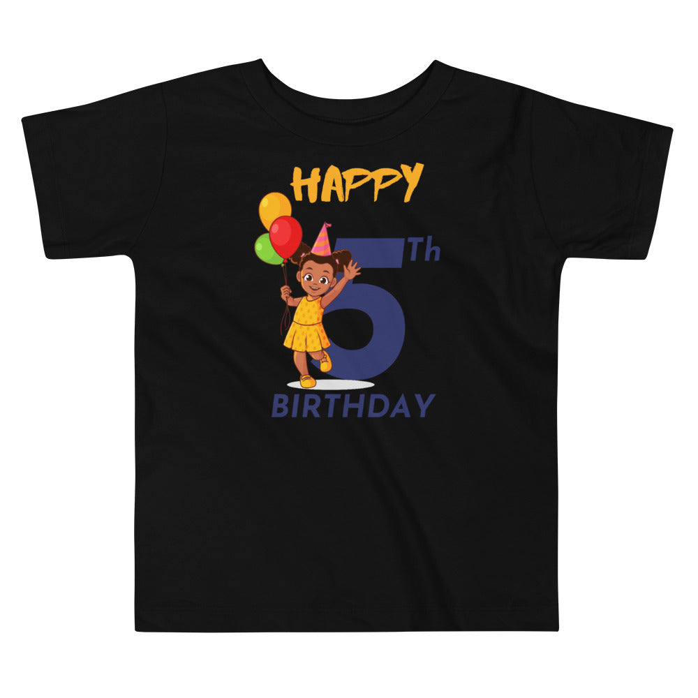 Girls' Toddler 5th Birthday T-Shirt