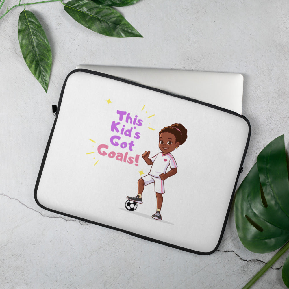 Girls' Soccer Laptop Sleeve