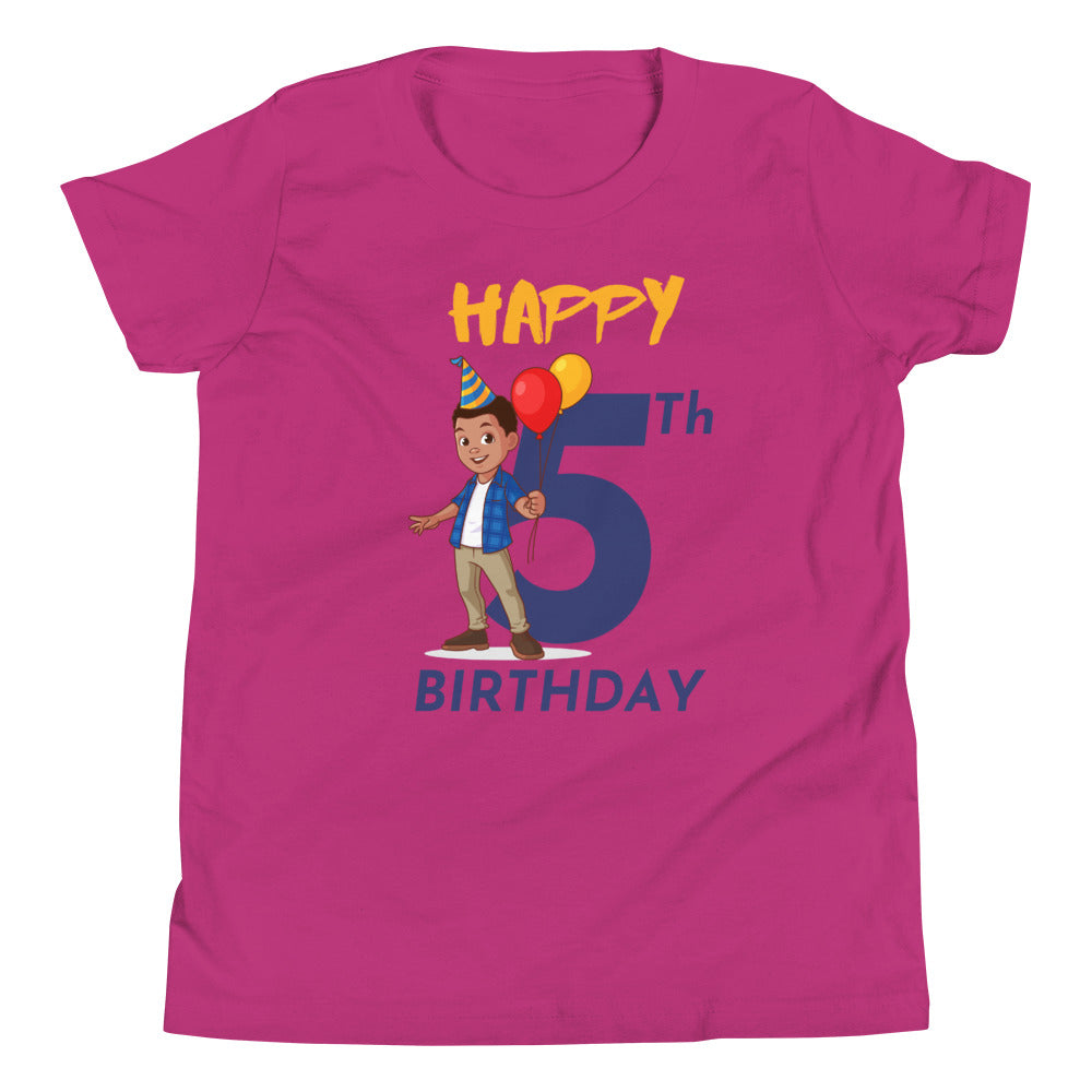 Boys' Youth 5th Birthday T-Shirt