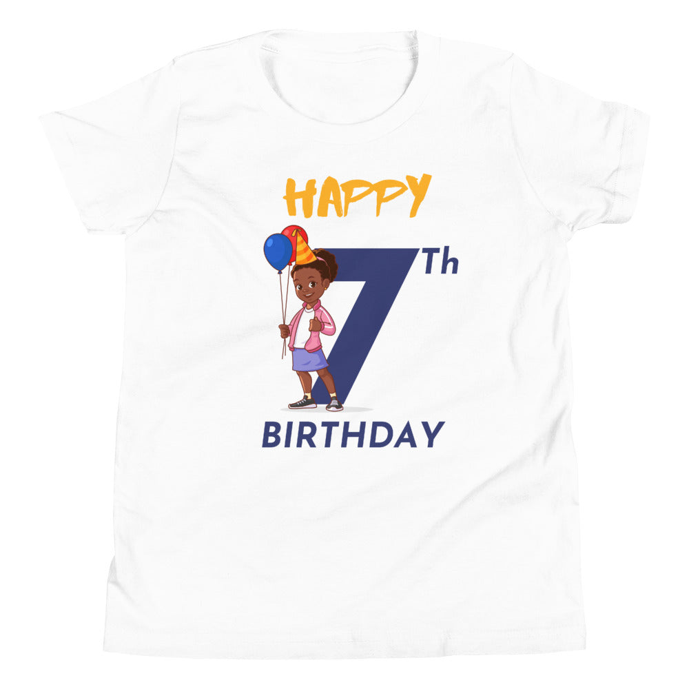 Girls' Youth 7th Birthday T-Shirt