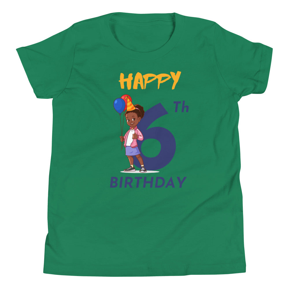 Girls' Youth 6th Birthday T-Shirt