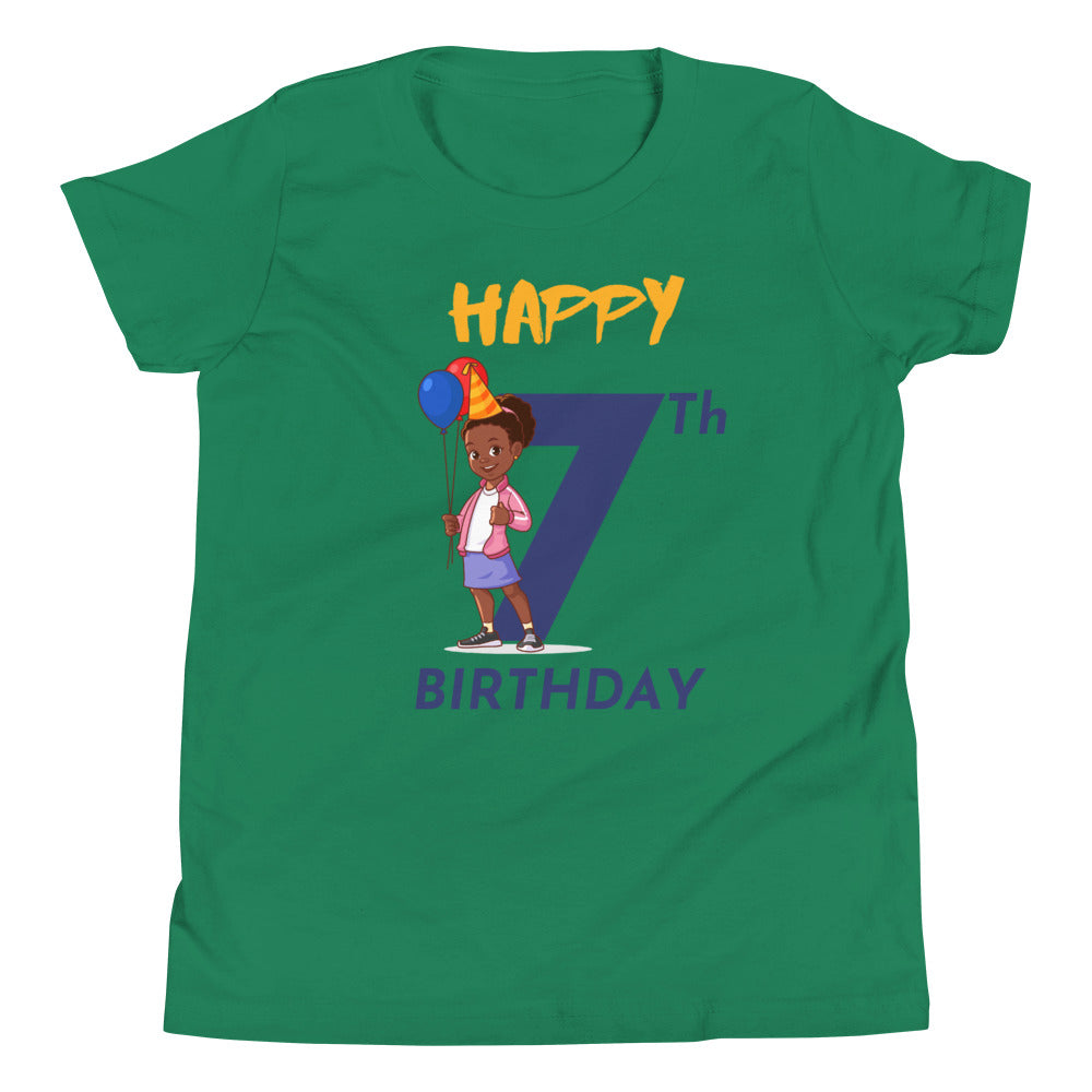 Girls' Youth 7th Birthday T-Shirt