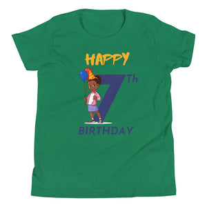 Girls' Youth 7th Birthday T-Shirt