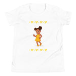 Load image into Gallery viewer, Girls&#39; Youth Yellow Hearts Short Sleeve T-Shirt
