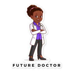 Girls' Future Doctor Sticker (Large / 5-inches Tall)