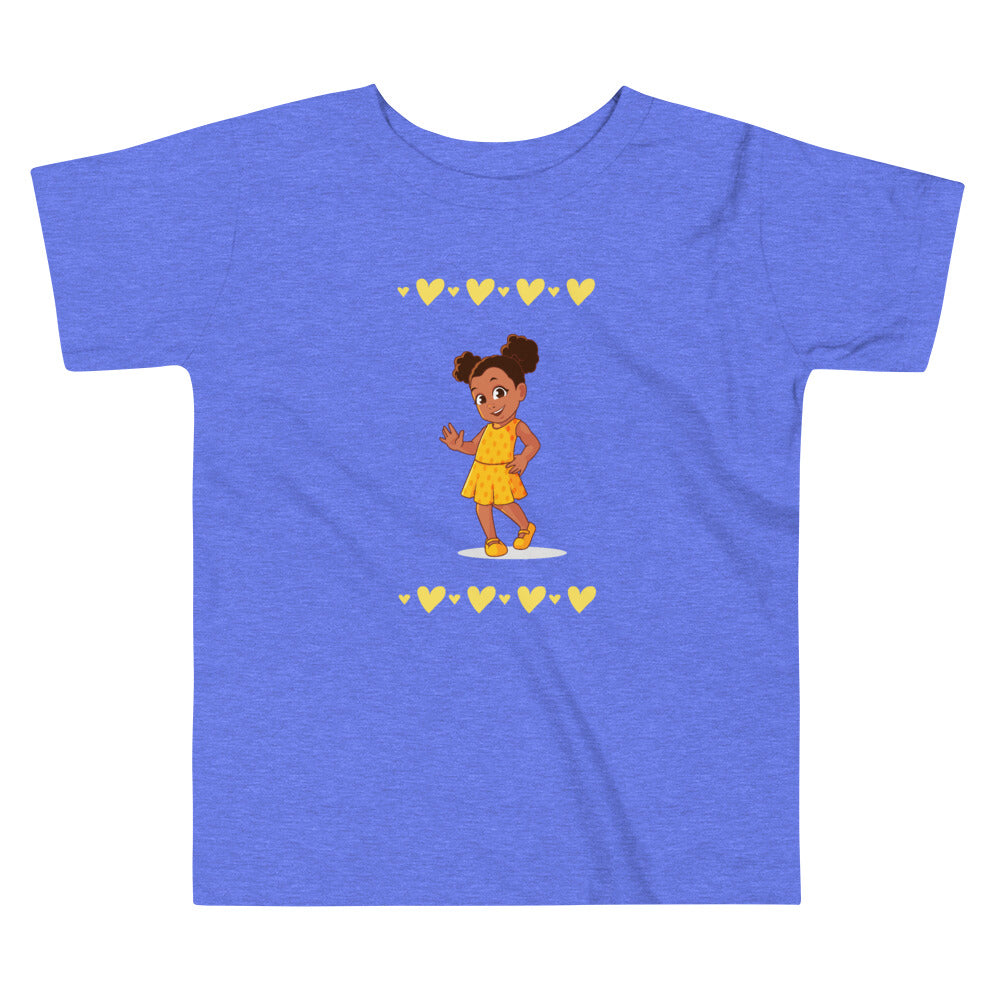 Girls' Toddler Yellow Hearts T-Shirt