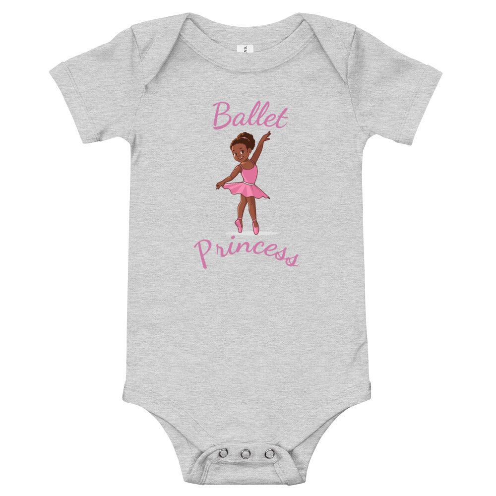 Girls' Ballet Princess Short-Sleeve Bodysuit