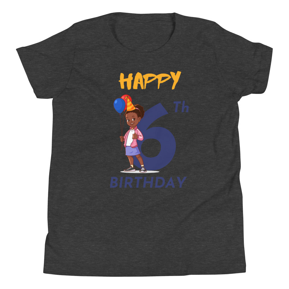 Girls' Youth 6th Birthday T-Shirt