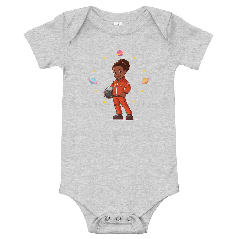 Girls' Astronaut Short-Sleeve Bodysuit