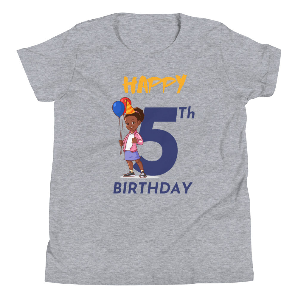 Girls' Youth 5th Birthday T-Shirt