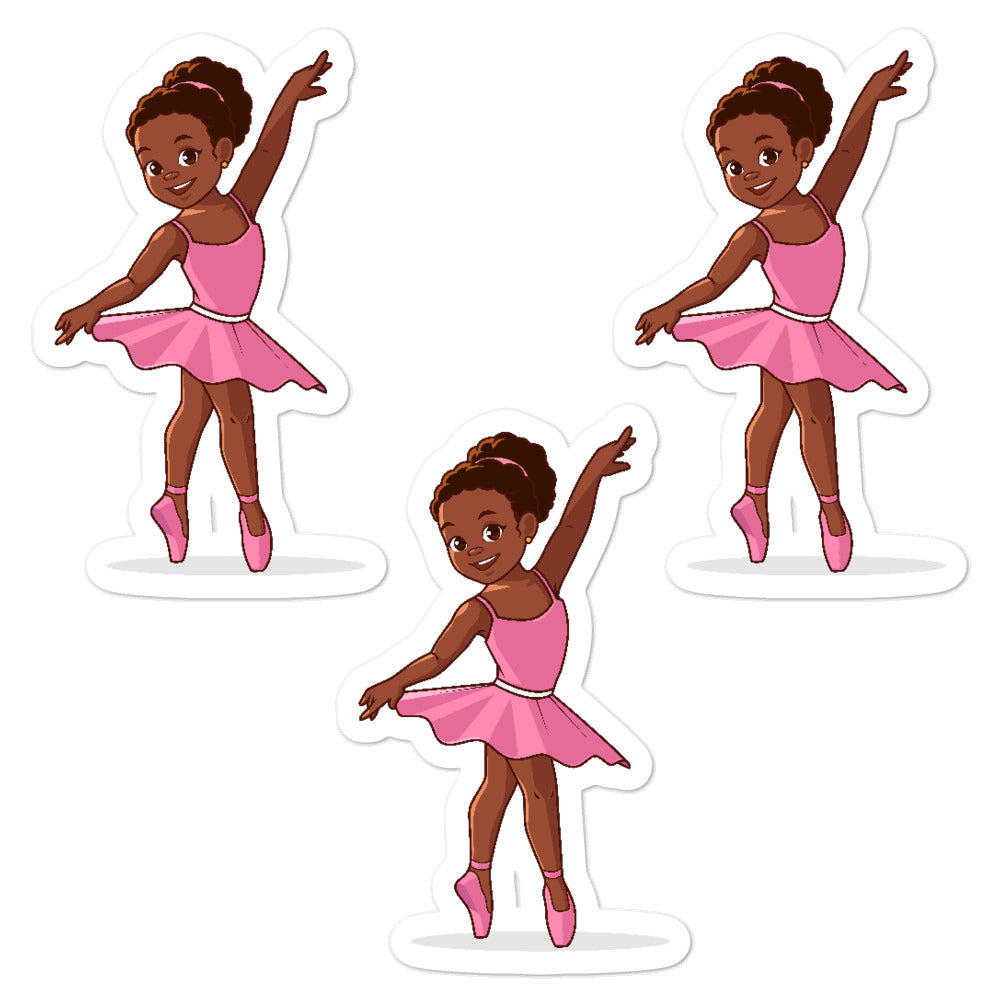 Girls' Ballet Princess Stickers (3pcs)