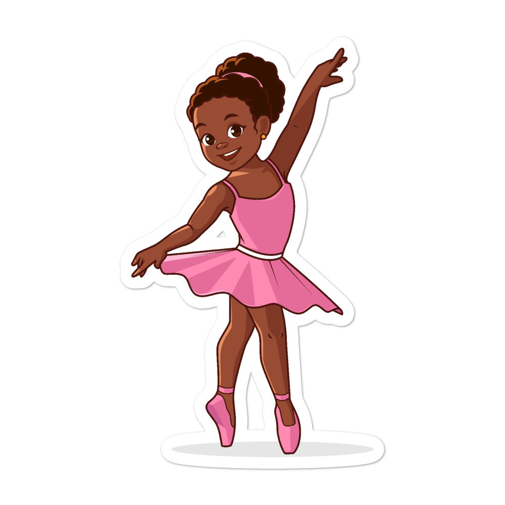 Girls' Ballet Princess Sticker (Large / 5-inches Tall)