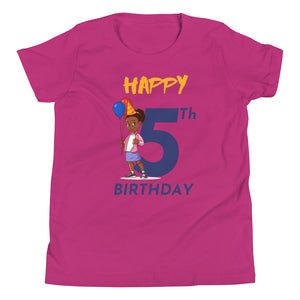 Girls' Youth 5th Birthday T-Shirt