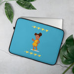 Load image into Gallery viewer, Girls&#39; Yellow Hearts Laptop Sleeve
