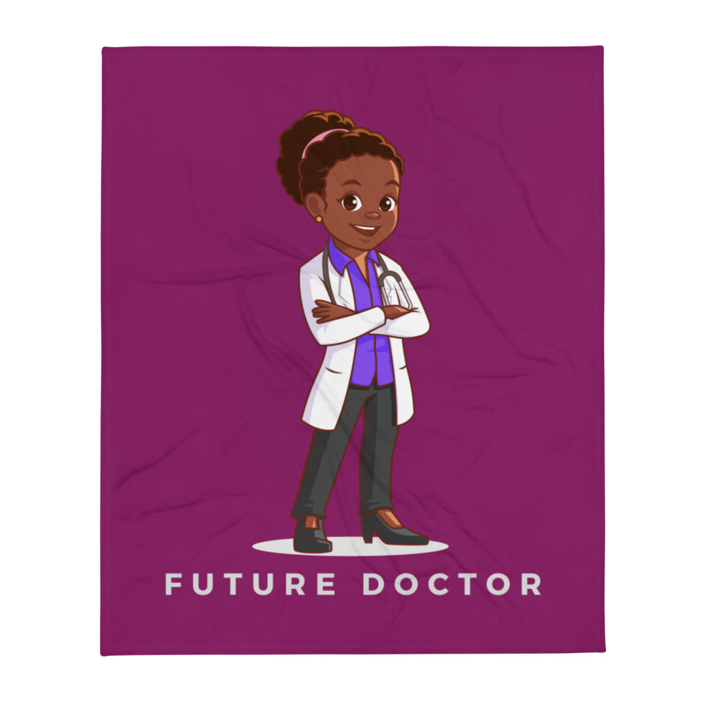 Girls' Future Doctor Throw Blanket