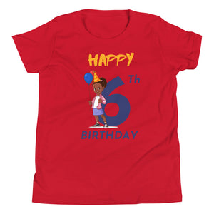 Girls' Youth 6th Birthday T-Shirt