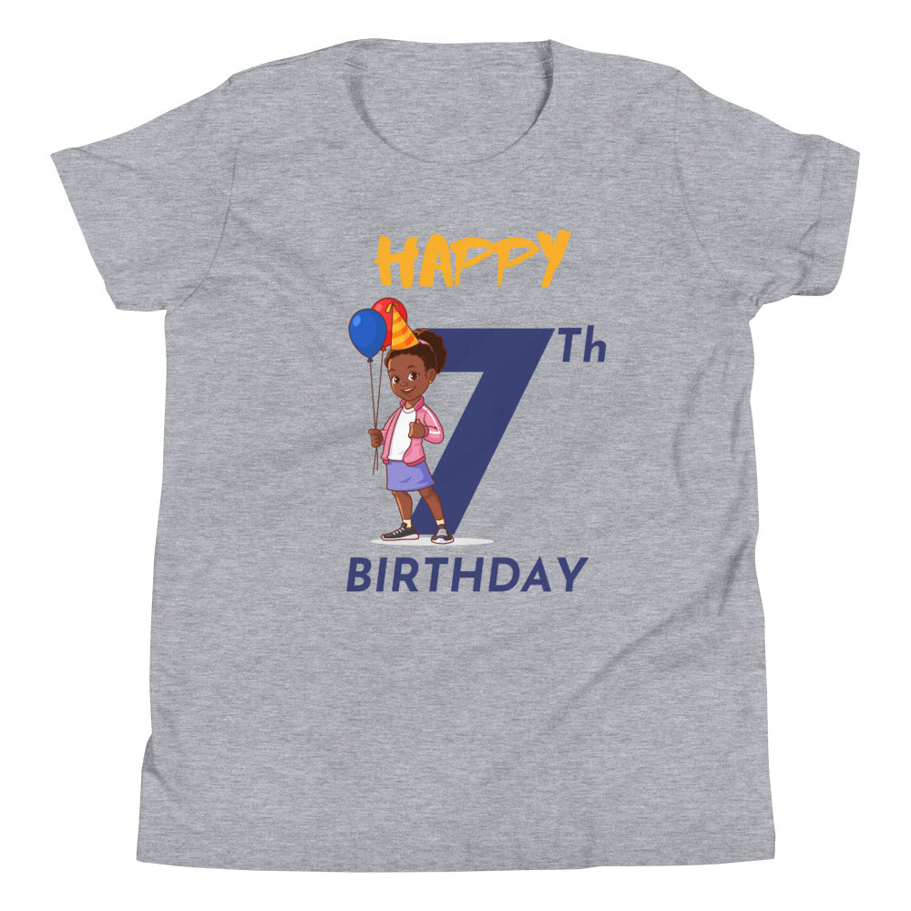 Girls' Youth 7th Birthday T-Shirt