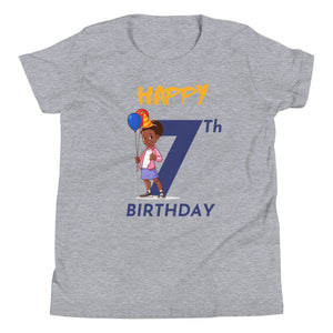 Girls' Youth 7th Birthday T-Shirt