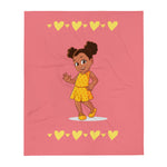 Load image into Gallery viewer, Girls&#39; Yellow Hearts Throw Blanket
