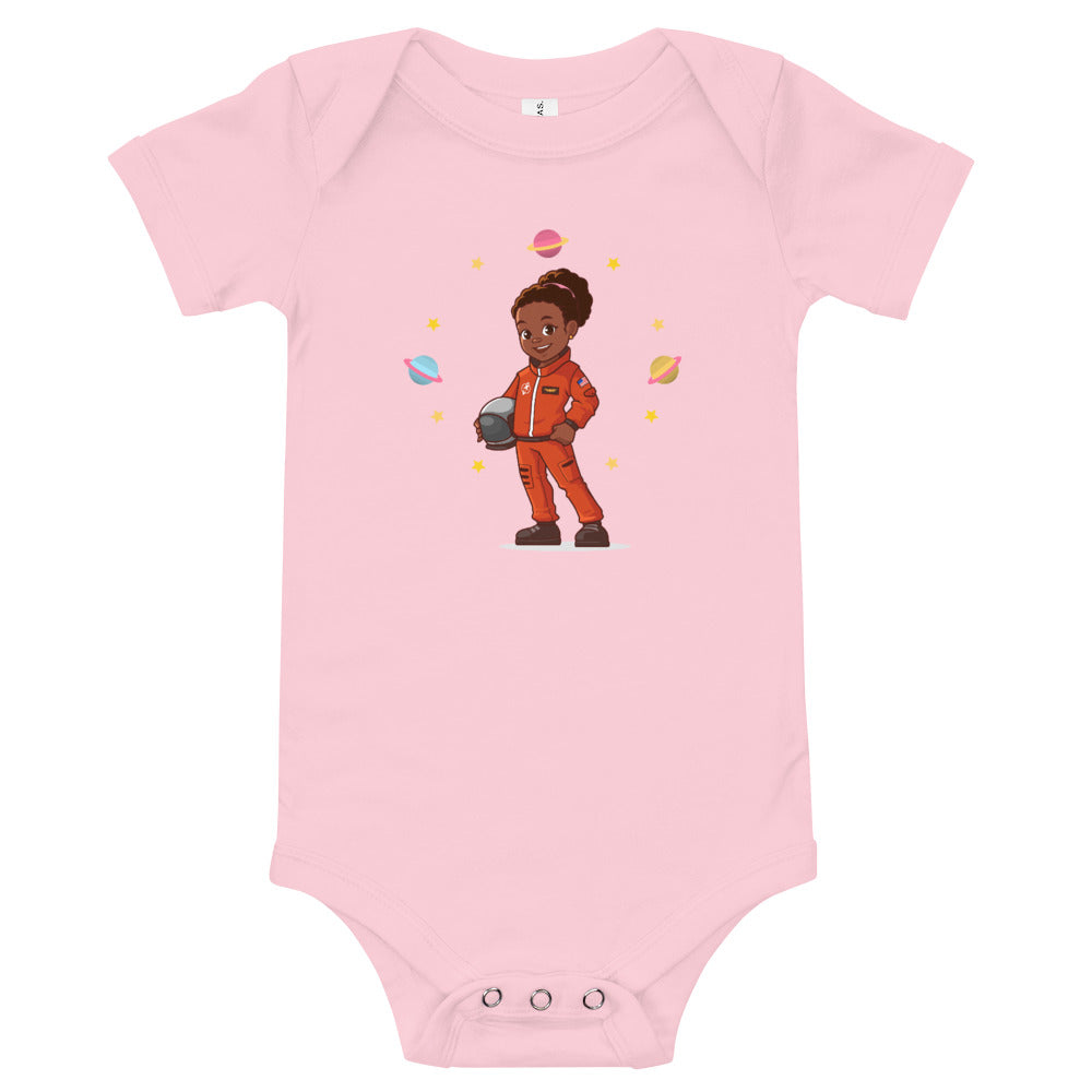 Girls' Astronaut Short-Sleeve Bodysuit