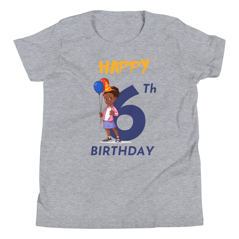 Girls' Youth 6th Birthday T-Shirt