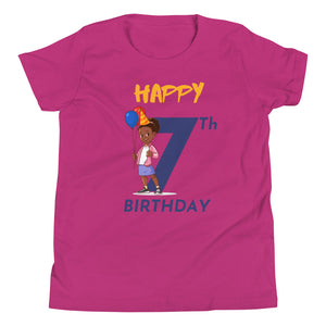 Girls' Youth 7th Birthday T-Shirt