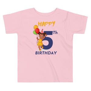 Girls' Toddler 5th Birthday T-Shirt