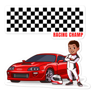 Boys' Race Car Sticker (Large / 5-inches Tall)