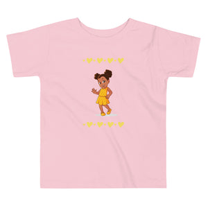 Girls' Toddler Yellow Hearts T-Shirt