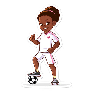 Girls' Soccer Sticker (Large / 5-inches Tall)